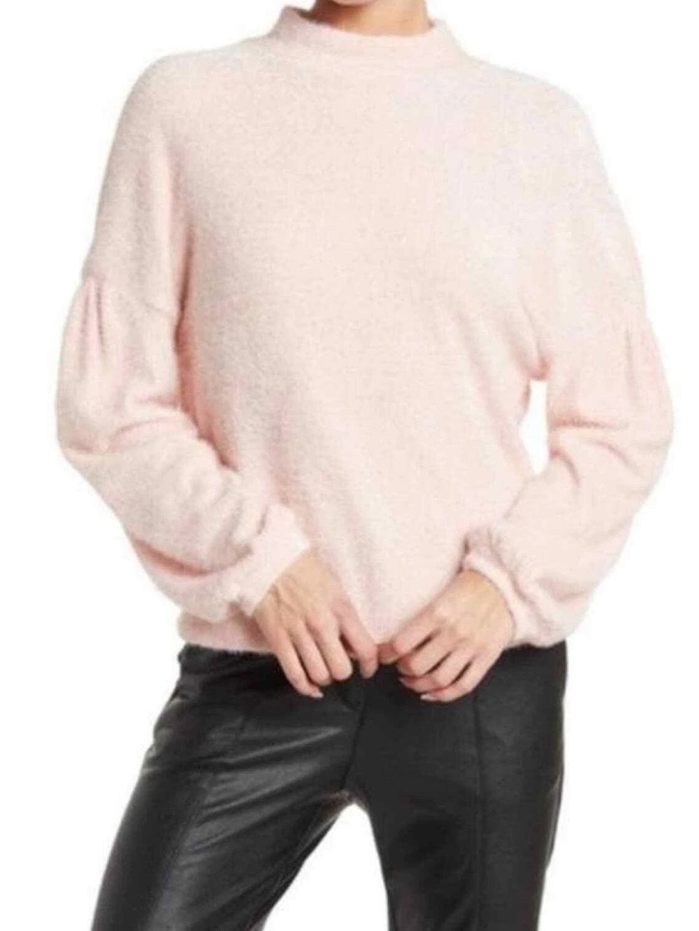 Sanctuary Mock-Neck Pink Sweater